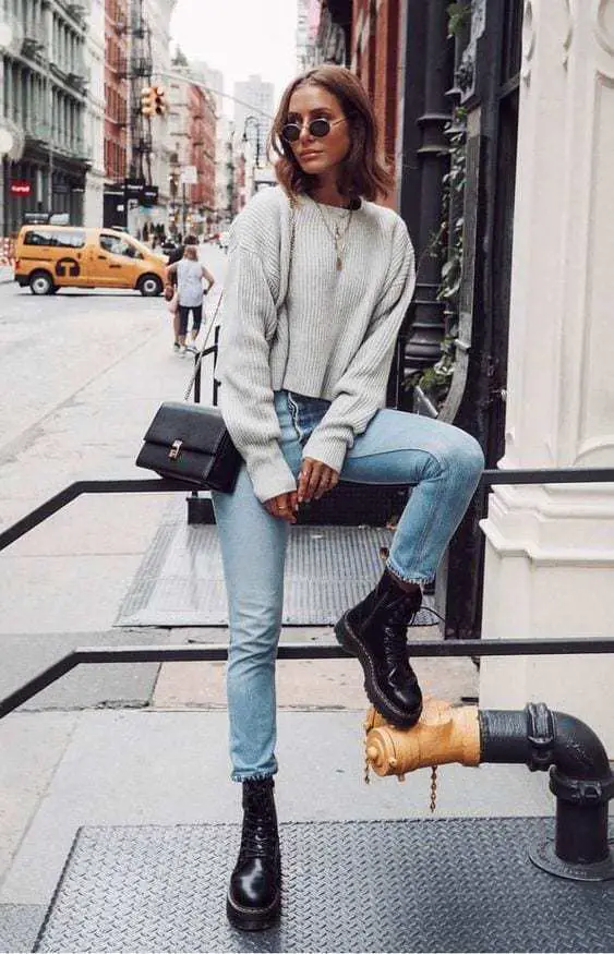 cute outfits with combat boots