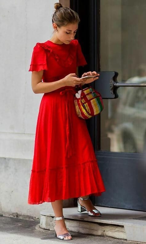 long dress and heels