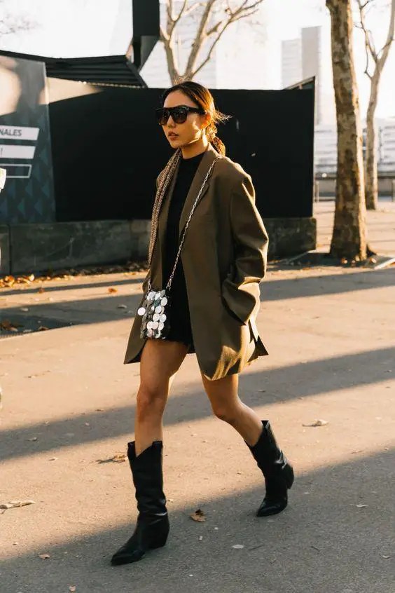 mini dress with cowboy boots