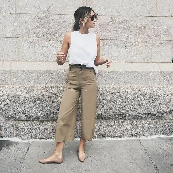 casual khaki outfit