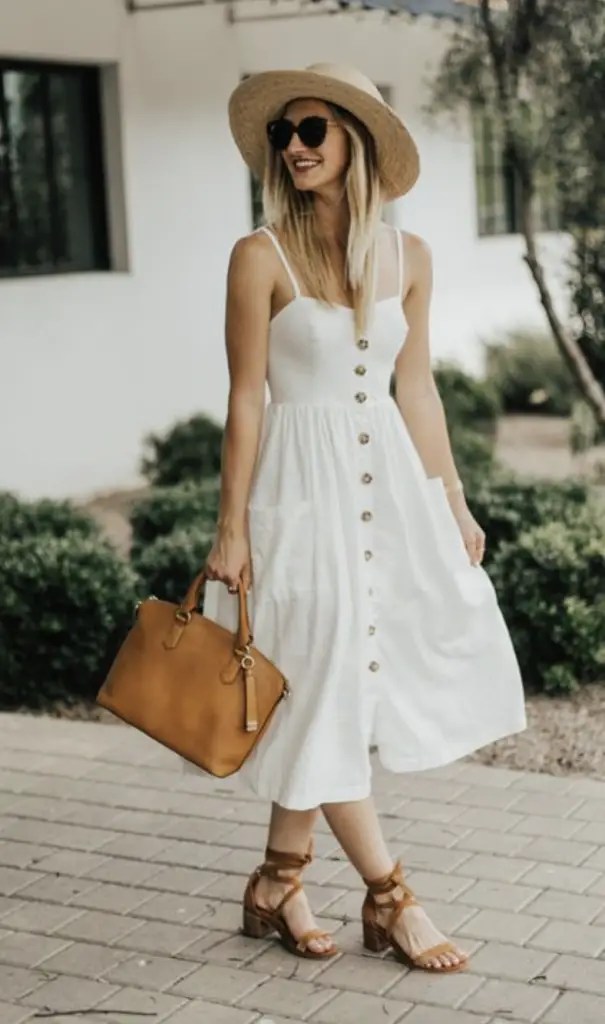 long white dress outfit